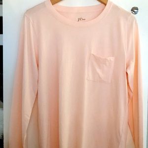 J. CREW Essential Long Sleeve Crew Pocket Tee NWOT